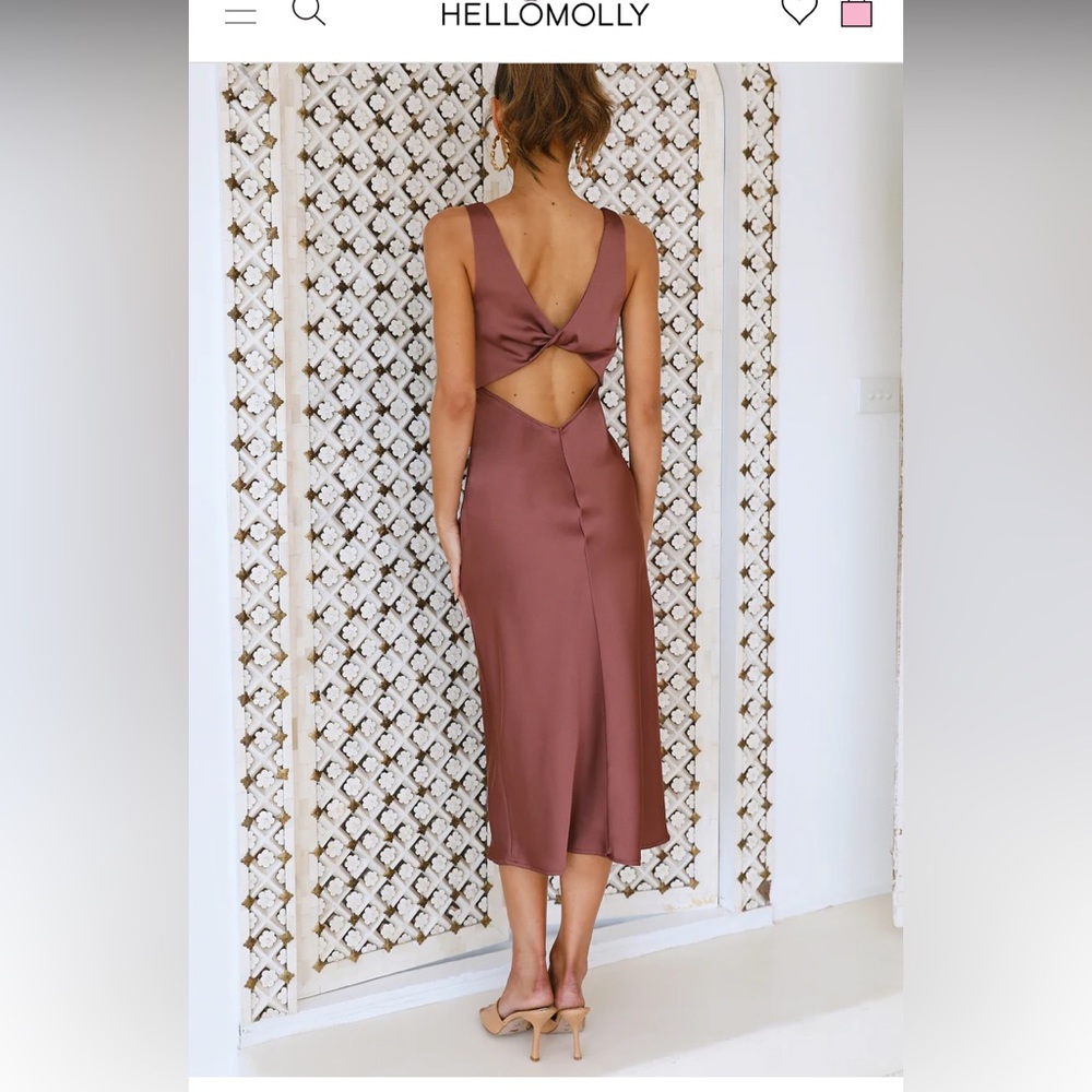 Hello Molly Mauve Midi Dress - Picture 5 of 10